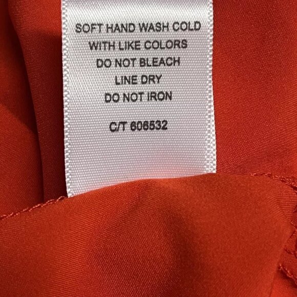 Taylor Ruffle Chiffon Dress 8 Red Floral Waterfall Sleeveless Lined V-Neck Frill - Picture 8 of 8